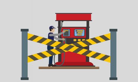 Sebuah SPBU disegel karena melanggar izin