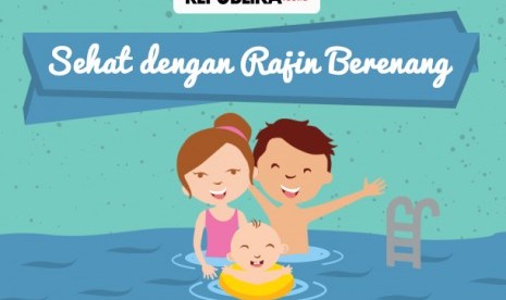 Sehat dengan rajin berenang.