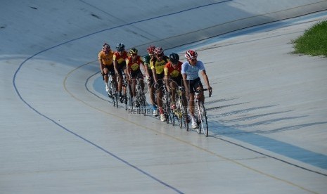 Velodrome Rawamangun.  (Republika/Raisan Al Farisi)