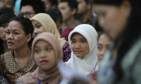 Sejumlah Calon Tenaga Kerja Indonesia (TKI) mengikuti Pendidikan dan Pelatihan Bahasa Jepang untuk calon perawat di Jakarta (ilustrasi). 