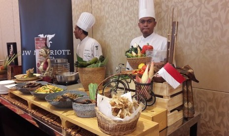 Sejumlah makanan khas Indonesia akan ditampilkan di grup Marriott Internasional di Jakarta menyambut hari kemerdekaan Indonesia di bulan Agustus.