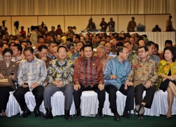 Sejumlah menteri Kabinet Indonesia Bersatu II.