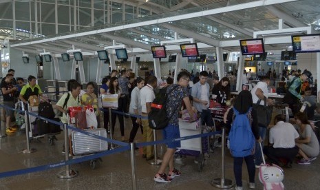 Suasana di Bandara Ngurah Rai, Bali. 