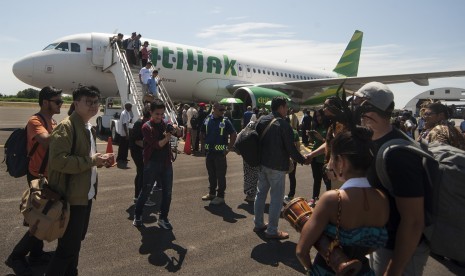 A number of Citilink Indonesia passengers arrived at Presidente Nicolau Lobato International Airport, Dili, Timor Leste, Friday (May 12). 