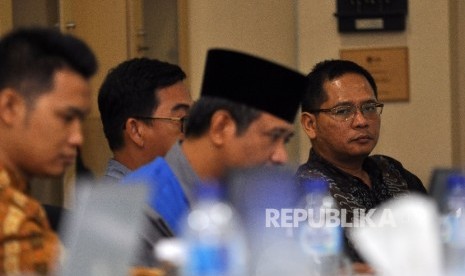 Sejumlah peserta mengikuti Pelatihan Akuntansi Masjid di Kantor Harian Republika, Jalan warung Buncit, Jakarta, Sabtu (14/10).