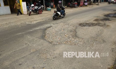 Sejumlah titik kerusakan jalan (ilustrasi)