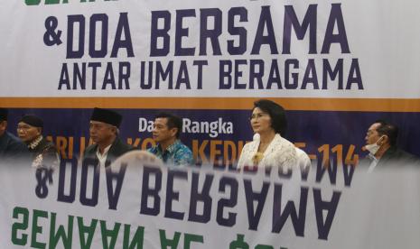 Sejumlah tokoh lintas agama menghadiri doa bersama di Balai Kota Kediri, Jawa Timur, Selasa (26/7/2022). Menguak Toleransi Beragama dalam Tafsir Surat Al Kafirun