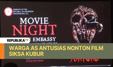 Sekitar seratus orang Amerika dan Indonesia menghadiri pemutaran film horor Siksa Kubur.