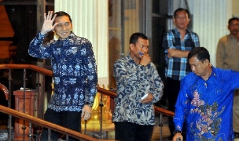 Sekjen Partai Demokrat Edhie Baskoro Yudhoyono hadir di acara pembekalan Konvensi Capres Partai Demokrat di Jakarta, Rabu (11/9).