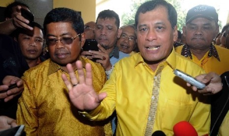  Sekjen Partai Golkar Munas Bali Idrus Marham bersama Wakil Ketua Umum Partai Golkar Nurdin Halid.