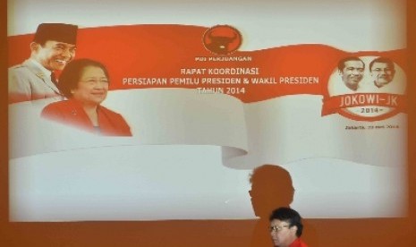 Sekjen PDI Perjuangan, Tjahjo Kumolo saat menghadiri Rapat Koordinasi Nasional PDIP di Jakarta, Selasa (20/5).