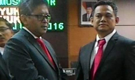 Sekjen PDIP Hasto Kristiyanto bersama Sekretaris DPD PDIP Jabar Abdy Yuhana.