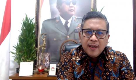 PDIP Pastikan Tolak Presiden Tiga Periode. Foto:  Sekjen PDIP Hasto Kristiyanto 