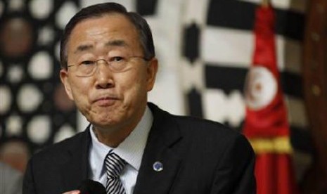 Sekjen Perserikatan Bangsa-Bangsa Ban Ki-moon. 