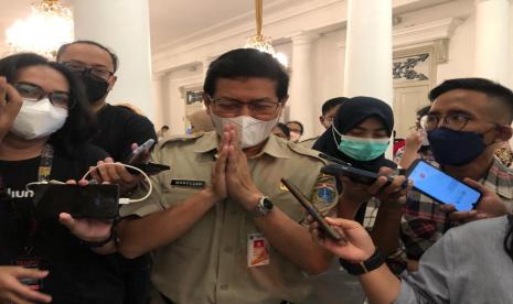 Sekretaris Daerah DKI Jakarta, Marullah Matali, saat ditemui di Balai Kota DKI, Senin (23/5/2022). Matali mengatakan HUT Jakarta ke-495 akan digelar dengan tema Jakarta Hajatan.