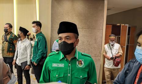 Sekretaris Jenderal Partai Persatuan Pembangunan (PPP), Arwani Thomafi dalam acara rapat pimpinan nasional (Rapimnas) PPP di Pullman Hotel, Jakarta, Jumat (15/4).