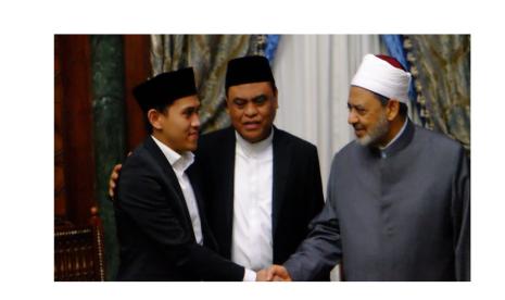 Sekretaris Lazis ASFA Mohammad Adil Triansyah dan Ketua ASFA Foundation Komjen Pur Syafruddin bertatap muka dengan Grand Syekh Al Azhar Syekh Ahmad Tayyib di Mesir