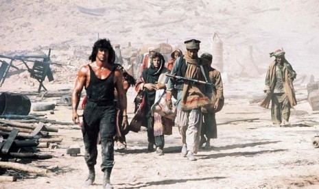 Sekuel film Rambo produksi Hollywood. Terlihat Rambo bertempur dengan para thaliban di perang Afghanistan ketika melawan Uni Soviet.