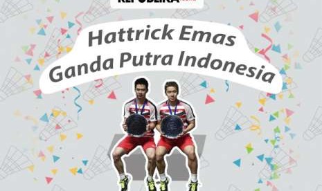 Selama tiga kali berturut-turut ganda putra Indonesia merebut emas Asian Games.