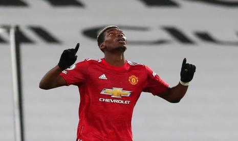 Gelandang Manchester United (MU) Paul Pogba.