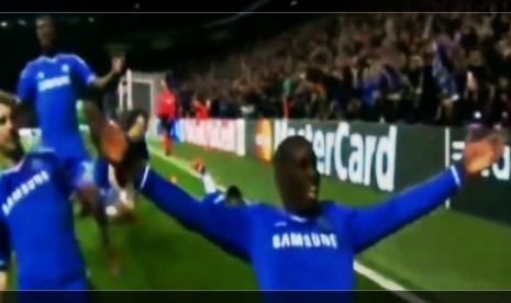 Selebrasi pemain Chelsea, Demba Ba