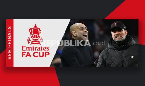 Semifinal Piala FA, adu taktik Juergen Klopp (kanan) dengan Pep Guardiola.