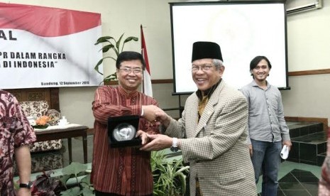 Seminar badan pengkajian MPR di Bandung, Sabtu (12/9).