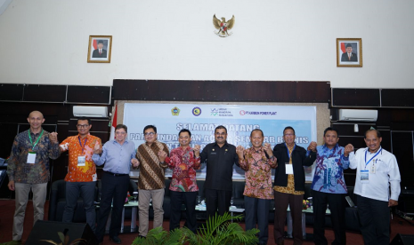 Seminar Bisnis dan Temu Calon Pelanggan yang digelar di Gedung Nasional, Kabupaten Karimun, Selasa (13/3).