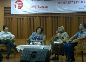 Seminar Hukum Humaniter Internasional yang membahas soal Lambang Palang Merah yang digelar PMI Pusat.