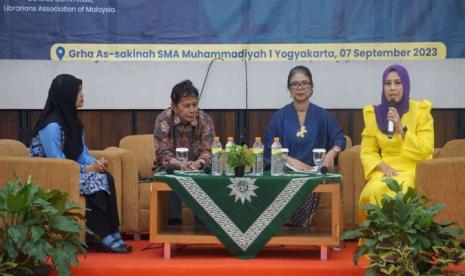 Seminar internasional dengan tema Pengaruh Artificial Intelelligence dalam Dunia Pendidikan di Grha As-Sakinah SMA Muhammadiyah 1 Yogyakarta, Kamis (7/9/2023).