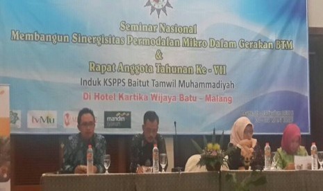 seminar nasional tentang Membangun Sinergisitas Permodalan Dalam Gerakan BTM dan Rapat Anggota Tahunan Induk KSPPS BTM di Batu - Malang Jawa Timur 