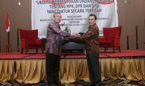 seminar nasional yang digelar MPR di Kupang, Nusa Tenggara Timur, Selasa (22/9).