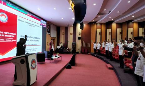 Seminar Peringatan Hari Lahir Pancasila di Universitas Pertahanan (Unhan) dengan tema 