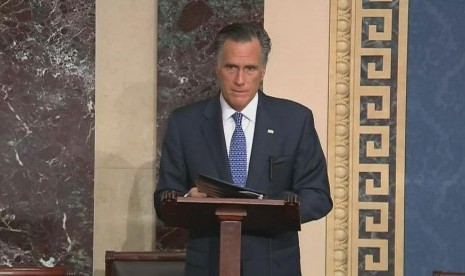 Senator asal Utah dari Partai Republik Mitt Romney. 