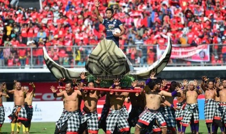  Suasana Stadion Kapten Dipta Gianyar, Bali.  (Republika/Agung Supriyanto)