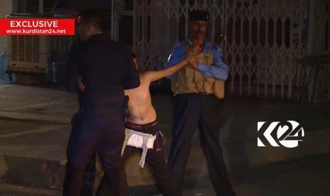 Seorang bocah ditangkap polisi di Kirkuk, Irak, dengan bom melilit di tubuhnya.