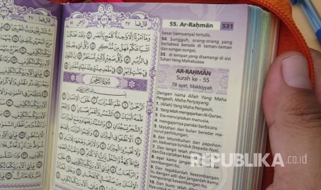 Hafalan Alquran surah Ar Rahman.