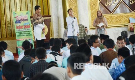 Seorang peserta tampil melantunkan hafalan ayat-ayat Alquran pada kegiatan 'Ramadhan Remaja Mengaji' (Ilustrasi)  (Republika/Edi Yusuf)