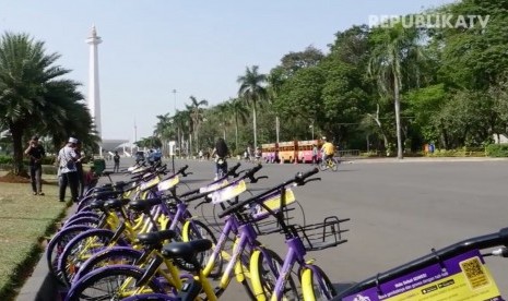 Sepeda gratis di Monas, Jakarta