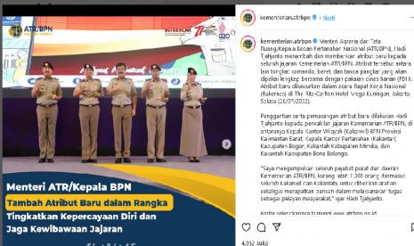 Seragam ATR BPN yang baru. 