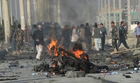 Serangan bom mematikan di Afganistan. AS telah menjatuhkan 7.423 bom di Afganistan sepanjang 2019. Ilustrasi.