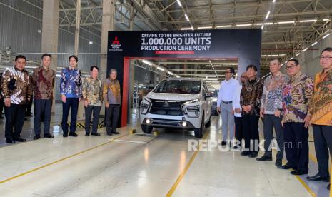 Seremoni pencapaian satu juta produksi dari Mitsubishi Motors Krama Yudha Indonesia, Cikarang, Bekasi, Jumat (20/12/2024).