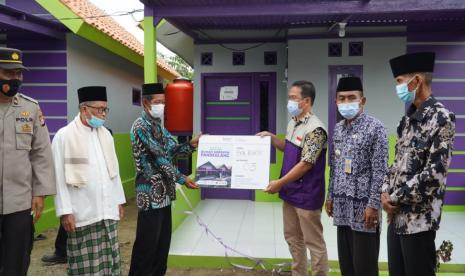 Seremoni program Rumah Harapan untuk eks penganut Islam Hakekok Balakasuta di Pandeglang, Banten, Kamis (23/9)