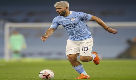 Penyerang Manchester City, Sergio Aguero.