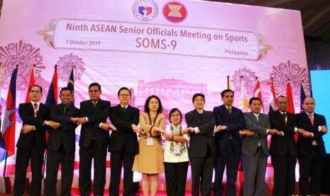 Sesmempora, Gatot S Dewabroto menghadiri the 9th ASEAN Senior Officials Meeting On Sports (SOMS-9) yang berlangsung di Manila, Senin (7/10).