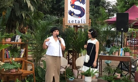 Setali menggelar garage sale di Taman Kenari, Kebayoran, Sabtu (21/9).