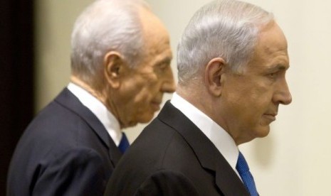 Shimon peres dan benyamin netanyahu