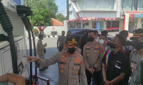 Sidak yang dilakukan jajaran Polresta Solo ke SPBU.