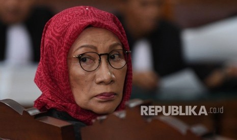 Sidang Lanjutan Ratna Sarumpaet. Terdakwa kasus dugaan penyebaran berita bohong atau hoaks Ratna Sarumpaet saat mengikuti sidang lanjutan di PN Jakarta Selatan, Jakarta, Rabu (6/3/2019). 