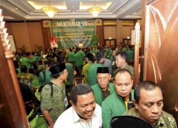 Sidang Muktamar VII PPP di Bandung diskors karena kericuhan, Senin.